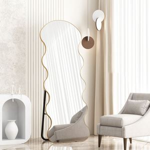 <span class=keywords><strong>2025</strong></span> trang trí nội thất mới 2023 mới thiết kế pháp sóng đầy đủ chiều dài cơ thể gương nhà trang trí treo tường lượn sóng gương đóng khung gương - Product Image 1