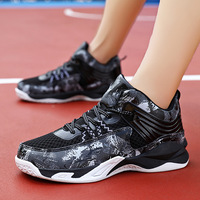 Chaussures de sport pour jeunes hommes, vente en gros, logo personnalisé, empeigne en mesh respirante, légères, soutien de la voûte plantaire, absorption des chocs, baskets montantes