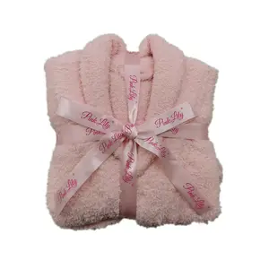 Super doux luxe zéro défaut micro plume fil tricot bébé enfants femmes hommes jeter couverture maison porter peignoir de bain