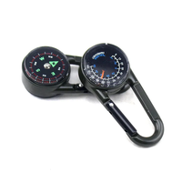 Mountaineering Hiking Camping berburu multifungsi kompas Mini 3 in 1 dengan gesper termometer