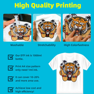 หมึกพิมพ์ DTF สี CMYK+ขาว คุณภาพสูง ขนาด 1000 มล. สำหรับเครื่องพิมพ์ DTF จากคลังสินค้าสหรัฐอเมริกา - Product Image 3