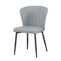 Chaise de salle à manger moderne en similicuir rembourrée avec coque, hauteur réglable, pour la maison, le bureau et la salle de bain (DC-3016)