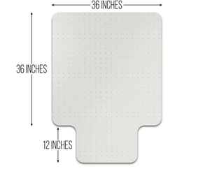 แผ่นรองพื้นพีวีซีใส ขนาด 36''x48'' ป้องกันรอยขีดข่วนจากเก้าอี้ กันลื่น ทนทาน นุ่มเหมือนกระจก สำหรับใช้ในบ้านและสำนักงาน - Product Image 1