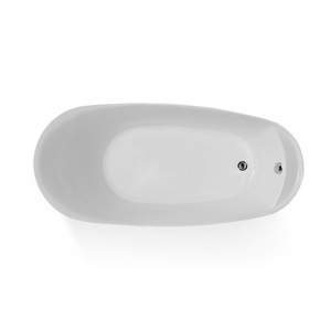 Khách sạn chuyên nghiệp hiện đại freestanding bóng trắng/Đen Acrylic bồn tắm với drainer bền tona gisele mô hình cho ngâm - Product Image 4