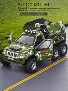 Modèle de char de la Seconde Guerre mondiale à l'échelle 1:24, véhicule <span class=keywords><strong>militaire</strong></span> de simulation, porte électrique réaliste, <span class=keywords><strong>jeep</strong></span> tout-terrain, <span class=keywords><strong>jouet</strong></span> pour enfants et adultes - Product Image 5