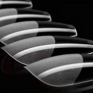 120 Uñas Postizas de Color Puro, Semi-Mate, Estilo <span class=keywords><strong>Ballet</strong></span> Coffin, Transparentes, Acrílicas, 12 Tamaños, Uñas a Presión con Cobertura Total - Product Image 2