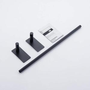 Strong Adhesive Black Stainless Steel <strong>Towel</strong> Bar <strong>Towel</strong> <strong>Holder</strong> <strong>Stick</strong> <strong>on</strong> Bath <strong>Towel</strong> Rack No Drill - Product Image 6