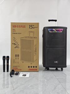 Altoparlante Karaoke NDR-515 PLUS con Batteria Ricaricabile 12V/14AH, 9 Manopole, 100W, Asta Estraibile, <span class=keywords><strong>Ruote</strong></span> Universali, Griglia CNC - Product Image 2