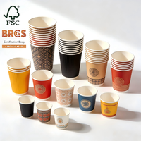 Gobelet à café en papier à paroi simple, taille personnalisée, biodégradable, compostable, recyclable, imperméable, durable, jetable, logo personnalisé, à emporter