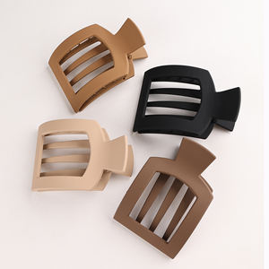 Vintage kore kadın ördek gagası saç tokası reçine geometrik plastik kızlar için saç aksesuarları mat tokalarım firkete PC malzeme - Product Image 2