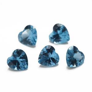 Gema suelta de zafiro azul, espinela sintética 120 #, piedra de espinela con corte de corazón para joyería - Product Image 4