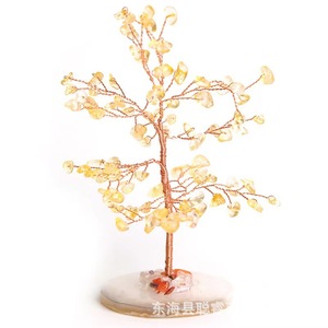 <b>Crystal</b> <b>Tree</b> Ornament With Agate Base Handmade DIY Craft Home Office Desk Decoration Wishing <b>Tree</b> Money <b>Tree</b> - Product Image 3