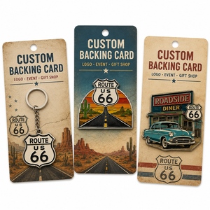Souvenirs Route 66 personnalisés : Porte-clés, épingles de revers, badges, aimants de réfrigérateur en alliage de zinc avec cartes de support et logo pour les boutiques touristiques - Product Image 5