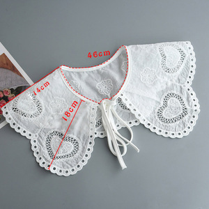 Accessori di abbigliamento multifunzionali eleganti donne ragazze ricamate disegni di fiori in pizzo staccabile scialle falso collo forgiato - Product Image 3