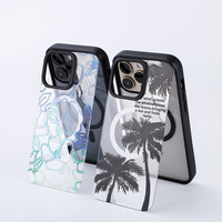 Nouveau Design N52 coque peinte magnétique couvertures arrière interchangeables photos personnalisées coque de téléphone pour Samsung iPhone série