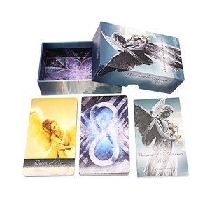 Cartas de Tarot, tarjetas francesas, negras y doradas, de Ángel - Product Image 2