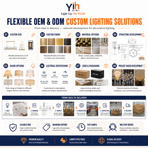 Yihao hauteur réglable en forme ovale en laiton <span class=keywords><strong>CORNICHE</strong></span> E12 ampoule Base plafonniers pendentif suspension lampe lustre lumière - Product Image 5
