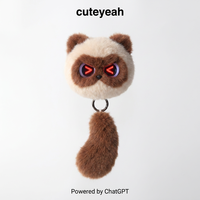 Porte-clés en peluche interactif vocal IA personnalisé par le fabricant, effets sonores réalistes, jouet portable, breloque de sac, porte-clés électronique en peluche