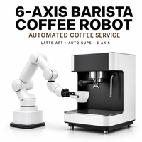 Robot Barista Kopi Otomatis 6 Axis Lengan Robot Mesin Kopi Latte Art untuk Kedai Kopi Ritel untuk Otomatisasi Pabrik