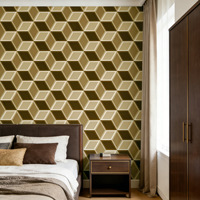 Film mural imperméable en PVC à coller, motif géométrique traditionnel, papier peint auto-adhésif pour la décoration et la rénovation de la maison