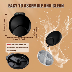 Distributeur automatique de nourriture humide pour chats et chiens avec 2 blocs de glace, en plastique, facile <span class=keywords><strong>à</strong></span> nettoyer, compatible micro-ondes, rechargeable - Product Image 3