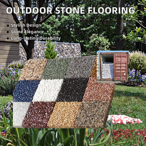 Đá tự nhiên cobbles đánh bóng sỏi tự san lấp mặt bằng nhựa epoxy <span class=keywords><strong>Cobblestone</strong></span> cho bê tông ngoài trời sàn nhựa ràng buộc bề mặt - Product Image 2