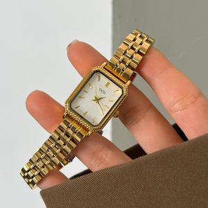 GEDI Retro Small Square Plate Steel Strip Women's Watch <b>Light</b> Niche High-end Feeling Quartz Watch Versatile Fashion Style - Product Image 4