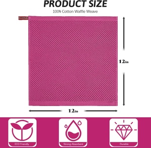 Serviette en maille polyester carrée OEM ODM, super absorbante, séchage rapide, pour le nettoyage, le dépoussiérage et le lustrage, chiffon à vaisselle pour la cuisine - Product Image 2