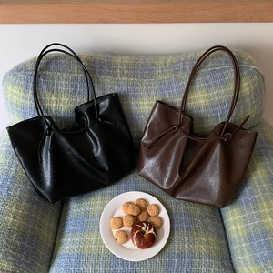 Bolso Tote de Cuero Marrón, Gran Capacidad, Suave, Horizontal, Cuadrado, con Cierre Magnético, Bolso de Hombro para el Día a Día, Bolso de Mano para Mujer - Product Image 3