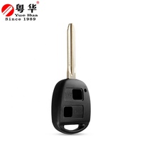 Clés vierges de voiture à 2 boutons avec capteurs, lame non taillée personnalisée, clés vierges de moto pour Toyota Camry Rav4 Corolla Prado Yaris Tarago Cruiser