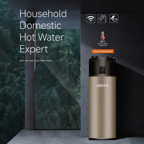 High Corrosion Resistance R134a All-In-One Heat Pump Water Heater for Household Domestic Use