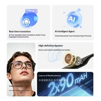 Occhiali Smart AI OEM con Traduzione in Tempo Reale, Trascrizione Riunioni, Riproduzione Musica, Solo 30g Ultra-leggeri