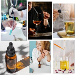 Flacon compte-gouttes cylindrique en verre dépoli mat de 5 ml à 120 ml avec logo sérigraphié pour la fabrication de sérums et d'huiles essentielles (OEM) - Product Image 5