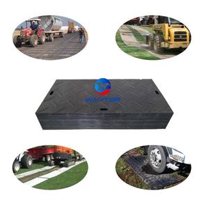 Véhicule de construction accès routier boueux anti-dérapant en plastique blanc Protection du sol Tapis de piste - Product Image 4