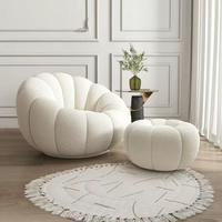 Fauteuil pouf moderne en tissu capitonné, canapé inclinable avec housse amovible, design modulaire une place pour salon domestique