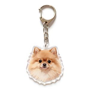 Custom Cute Dogs Acrylic Keychain Cute Anime Free Design Key Rings UV Printing DIY Plastic Key Chain for Gifts