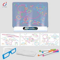 Espace 3d magique led écran intelligent planche à dessin vr éducatif enfants magique 3d led planche à dessin pour enfants