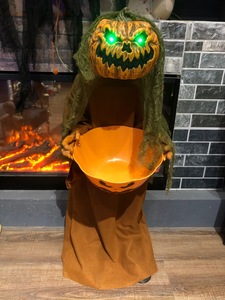 Casa embrujada para fiesta, iluminación de ojos, tamaño real, sonido de pie, clów, animación, accesorios de Halloween, <span class=keywords><strong>2023</strong></span> - Product Image 3