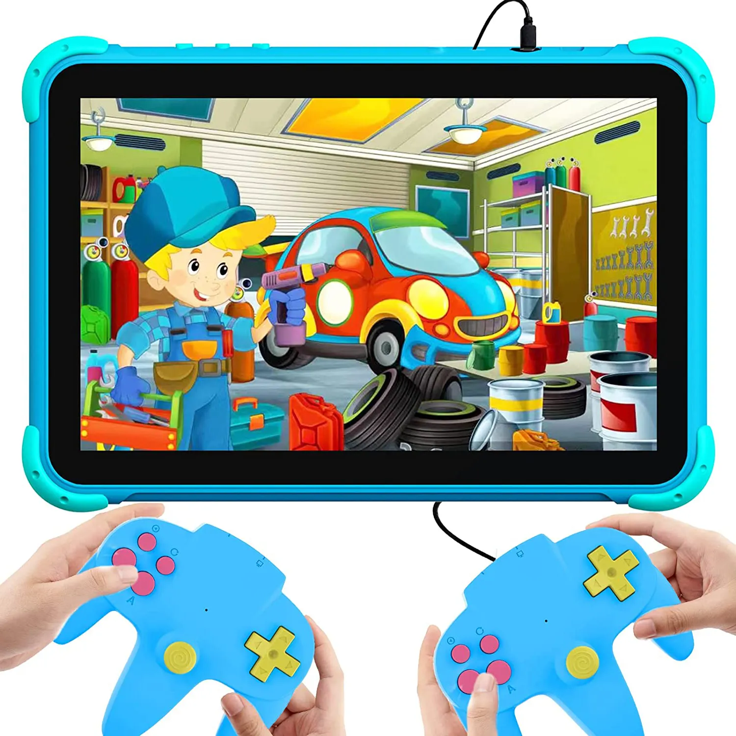 Wholesale cheap price 3G MTK OEM ODM Type-C 32GB gaming 10.1 inch android wifi led educational learning tablet for kids