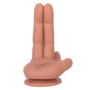 Silikon parmak yapay penis vantuz seks oyuncakları kadın erkekler için eşcinsel Dildos yapay parmak şekli yapay penis kadın adam için - Product Image 2