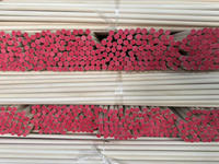 1/4*36 pouces | Tiges en bois de bouleau naturel de haute précision 6,35*914 mm, idéales pour les meubles, les projets de bricolage et d'artisanat |   Droit