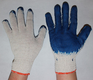 Suncend Guantes DE TRABAJO recubiertos de látex amarillo liso polialgodón baratos - Product Image 4