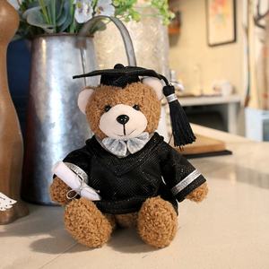 जेव्स कस्टम गुड़िया निर्माता स्नातक उपहार टेडी भालू जोड़े काले गाउन के साथ - Product Image 5