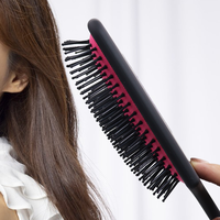 Peigne magique personnalisé de peinture élastique de pulvérisation d'ABS cheveux noirs brosse personnalisée de palette de coussin de couleur avec le logo pour des hommes femmes
