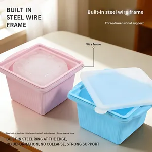 Moule en silicone pour soupe congelée, compartiment à glace en fer, stockage domestique d'aliments complémentaires, congélation rapide, démoulage facile, conservation - Product Image 1