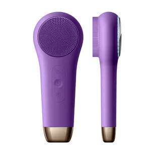 Escova de limpeza facial, escova elétrica de silicone com USB, massageador facial, massageador sônico à prova d'água, escova facial 3 em 1 Oem/odm