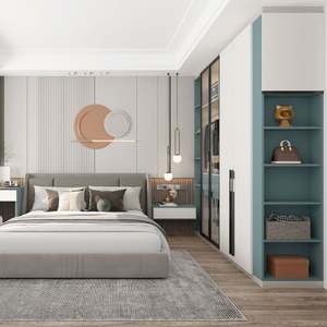 Armoire en bois massif personnalisable pour chambre à coucher, cadre moderne exquis, rangement abondant pour meubles de maison, simple pour appartement - Product Image 4