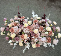 Arche de fleurs artificielles en soie pour décoration de mariage, centre de table, fête, événement, vente en gros