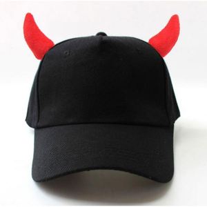 Cappellini da Baseball in Cotone con Corna, Cappello Snapback Hip Hop con Corna, Moda Punk per Uomo, Stile Diavolo - Product Image 4
