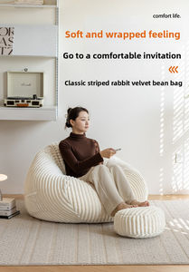 Nouveau canapé moderne <span class=keywords><strong>en</strong></span> molleton de lapin doux de style japonais avec repose-pieds pouf paresseux balcon simple ensemble de canapés sans bordure - Product Image 5